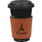 Eiffel Tower Cognac Leatherette Mug Sleeve - Front