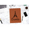 Eiffel Tower Cognac Leatherette Portfolios - Lifestyle Image
