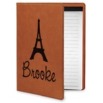 Eiffel Tower Leatherette Portfolio with Notepad - Small - Single Sided (Personalized)