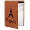 Eiffel Tower Cognac Leatherette Portfolios with Notepad - Small - Main
