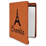 Eiffel Tower Leatherette Zipper Portfolio with Notepad (Personalized)
