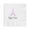 Eiffel Tower Coined Cocktail Napkin - Front View