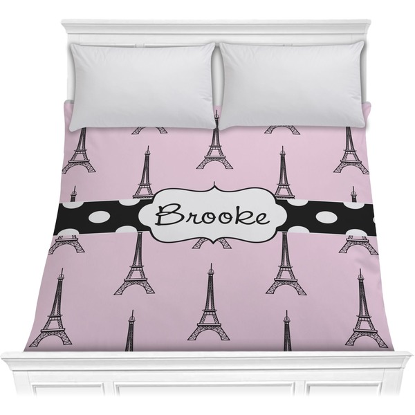 Custom Eiffel Tower Comforter - Full / Queen (Personalized)