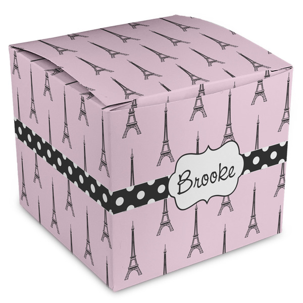 Custom Eiffel Tower Cube Favor Gift Boxes (Personalized)