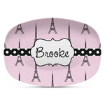 Eiffel Tower Plastic Platter - Microwave & Oven Safe Composite Polymer (Personalized)