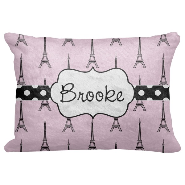 Custom Eiffel Tower Decorative Baby Pillowcase - 16"x12" (Personalized)