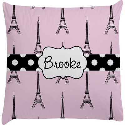 Eiffel Tower Decorative Pillow Case (Personalized)