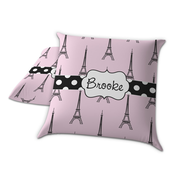 Eiffel Tower Decorative Pillow Case - TWO
