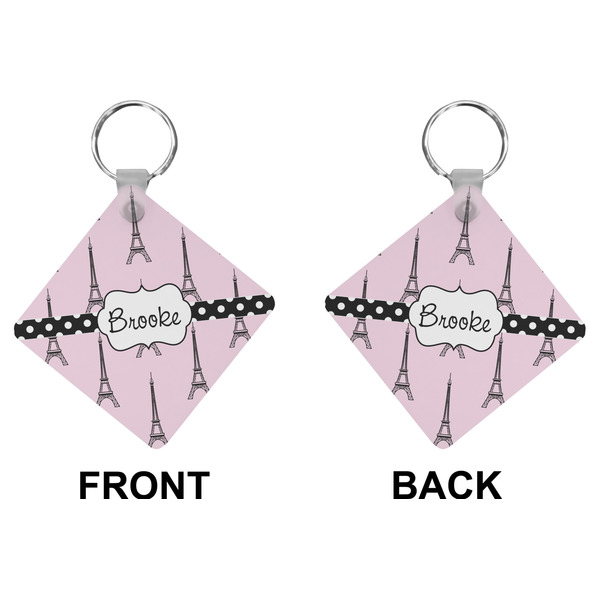 Eiffel Tower Diamond Keychain (Front + Back)
