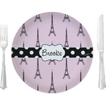 Eiffel Tower Glass Lunch / Dinner Plate 10" (Personalized)