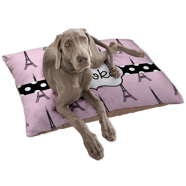 Custom Eiffel Tower Dog Bed - Large w/ Name or Text