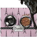 Eiffel Tower Dog Food Mat - Large w/ Name or Text