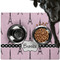 Eiffel Tower Dog Food Mat - Large w/ Name or Text