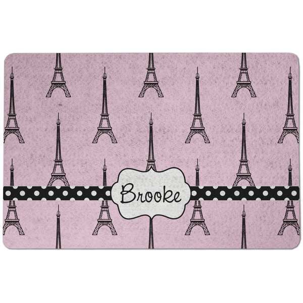 Custom Eiffel Tower Dog Food Mat w/ Name or Text