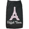 Eiffel Tower Black Pet Shirt - S (Personalized)