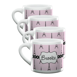 Eiffel Tower Double Shot Espresso Cups - Set of 4 (Personalized)