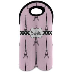 Eiffel Tower Wine Tote Bag (2 Bottles) (Personalized)