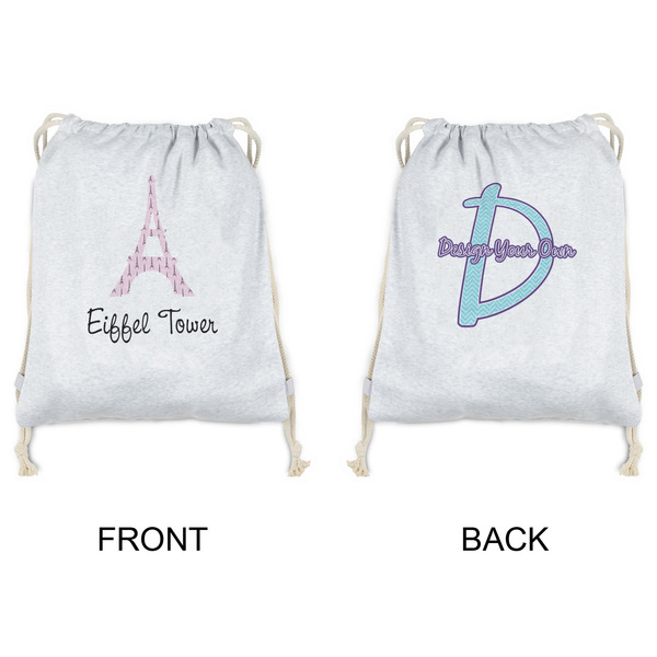 Eiffel Tower Drawstring Backpacks - Sweatshirt Fleece - Double Sided - APPROVAL