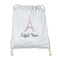 Eiffel Tower Drawstring Backpack - Sweatshirt Fleece - Double Sided (Personalized)