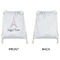 Eiffel Tower Drawstring Backpacks - Sweatshirt Fleece - Single Sided - APPROVAL