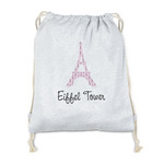 Eiffel Tower Drawstring Backpack - Sweatshirt Fleece (Personalized)