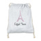 Eiffel Tower Drawstring Backpacks - Sweatshirt Fleece - Single Sided - FRONT