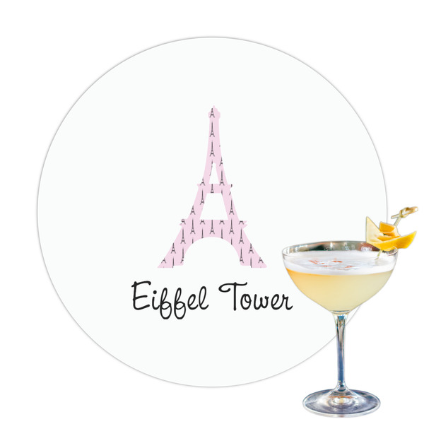 Custom Eiffel Tower Printed Drink Topper - 3.25" (Personalized)