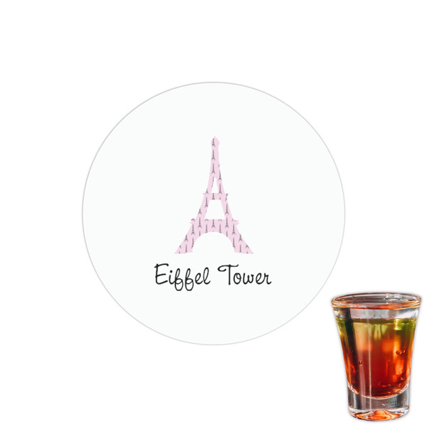Custom Eiffel Tower Printed Drink Topper - 1.5" (Personalized)