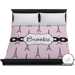Eiffel Tower Duvet Cover - King (Personalized)