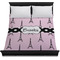 Eiffel Tower Duvet Cover - Queen - On Bed - No Prop