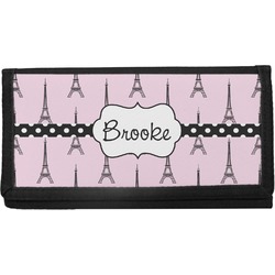 Eiffel Tower Canvas Checkbook Cover (Personalized)