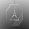 Eiffel Tower Engraved Glass Ornaments - Octagon