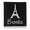 Eiffel Tower Leather Binder - 1" - Black - Front View