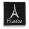 Eiffel Tower Leather Binder - 1" - Black (Personalized)
