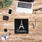 Eiffel Tower Leather Binder - 1" - Black - Lifestyle