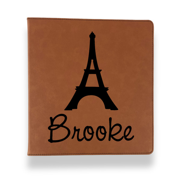 Eiffel Tower Leather Binder - 1" - Rawhide - Front View