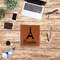 Eiffel Tower Leather Binder - 1" - Rawhide - Lifestyle View