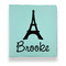 Eiffel Tower Leather Binders - 1" - Teal - Front View