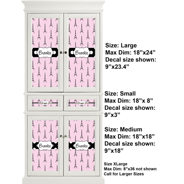 Eiffel Tower Full Cabinet (Show Sizes)