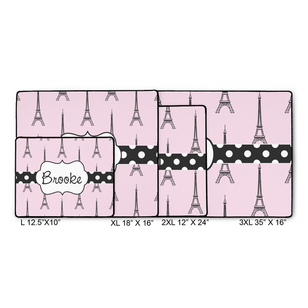 Eiffel Tower Gaming Mats - SIZE CHART