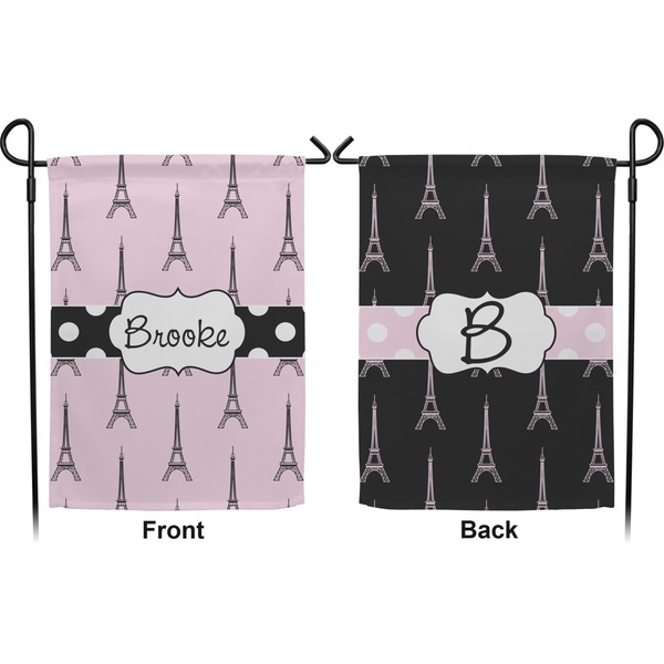 Eiffel Tower Garden Flag - Double Sided Front and Back