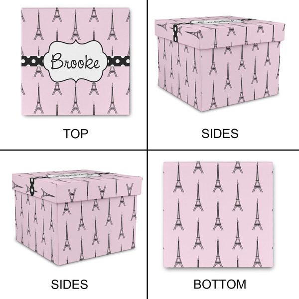 Eiffel Tower Gift Boxes with Lid - Canvas Wrapped - Large - Approval
