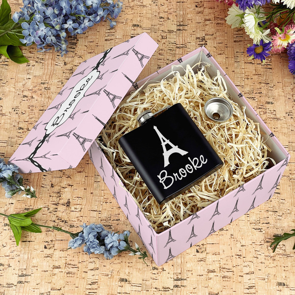 Eiffel Tower Gift Boxes with Lid - Canvas Wrapped - Large - In Context