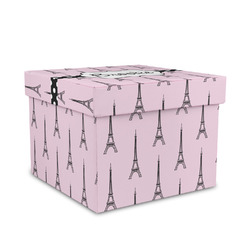 Eiffel Tower Gift Box with Lid - Canvas Wrapped - Medium (Personalized)