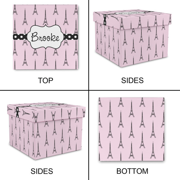 Eiffel Tower Gift Boxes with Lid - Canvas Wrapped - X-Large - Approval