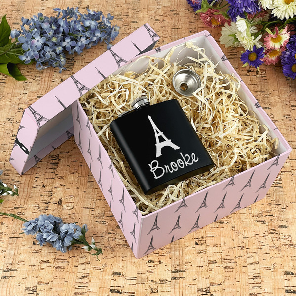 Eiffel Tower Gift Boxes with Lid - Canvas Wrapped - X-Large - In Context