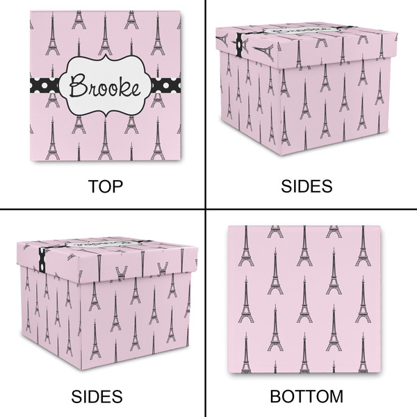 Eiffel Tower Gift Boxes with Lid - Canvas Wrapped - XX-Large - Approval