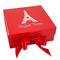 Eiffel Tower Gift Boxes with Magnetic Lid - Red - Front