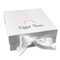 Eiffel Tower Gift Boxes with Magnetic Lid - White - Front