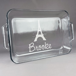 Eiffel Tower Glass Baking and Cake Dish (Personalized)